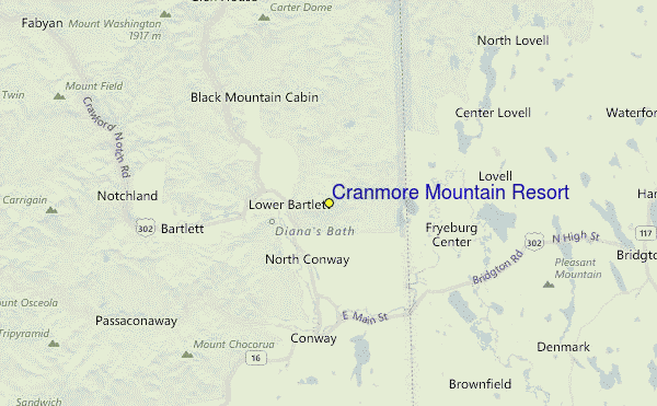 Cranmore Mountain Resort Location Map