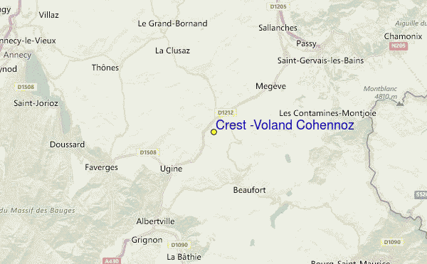 Crest -Voland Cohennoz Location Map
