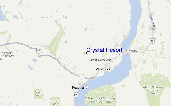 Crystal Mountain West Kelowna (closed) Location Map