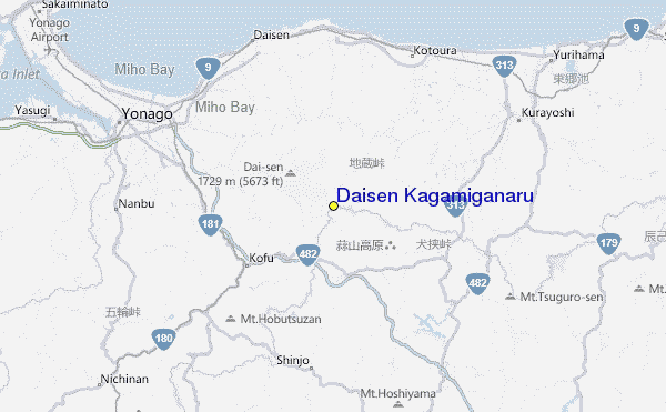Daisen Kagamiganaru Location Map