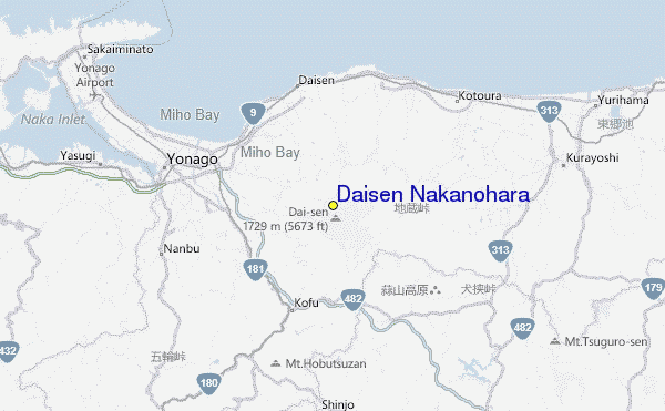 Daisen Nakanohara Location Map