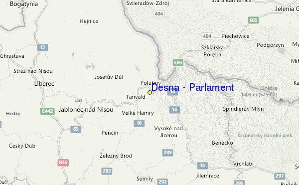 Desná - Parlament Location Map