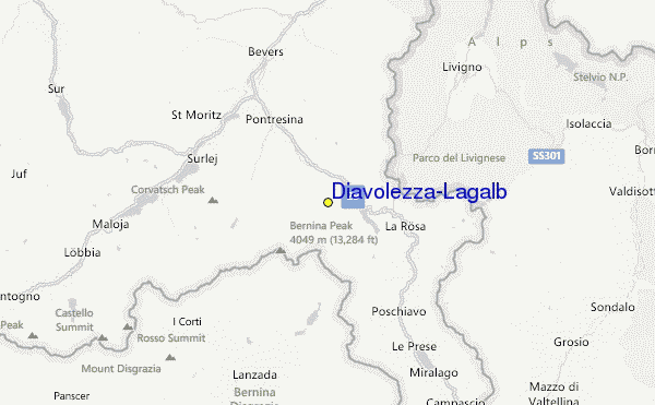 Diavolezza-Lagalb Location Map