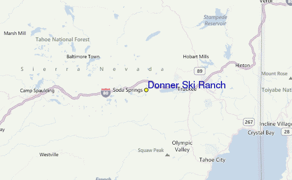 Donner Ski Ranch Location Map