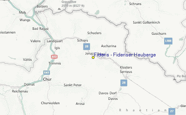Fideris - Fideriser Heuberge Location Map