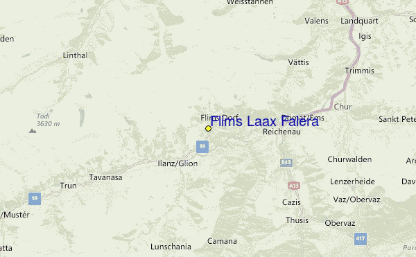 Flims Laax Falera Location Map