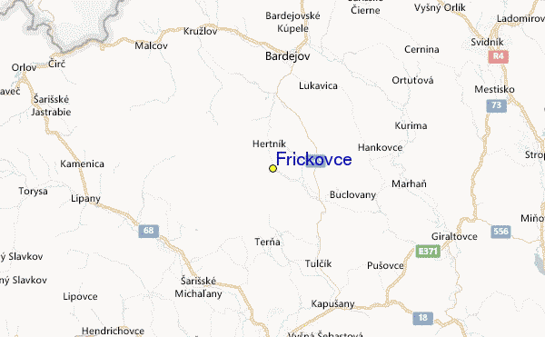 Fričkovce Location Map