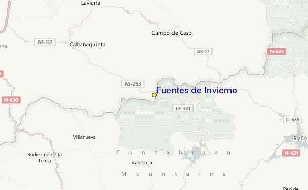 Fuentes de Invierno Location Map