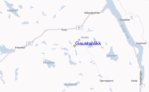 Gaustablikk Location Map