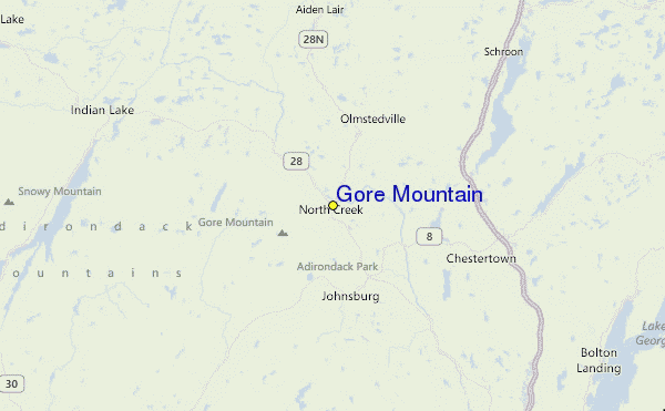 Gore Mountain Location Map