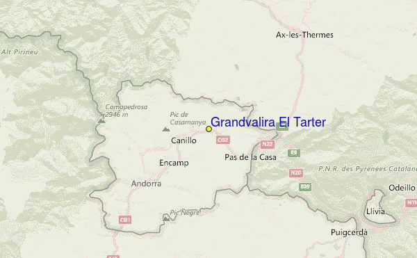 Grandvalira El Tarter Location Map