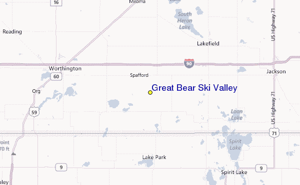 Great Bear Ski Valley Location Map