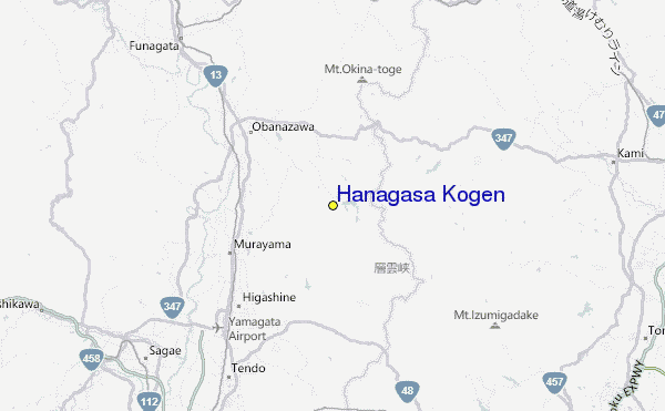 Hanagasa Kogen Location Map