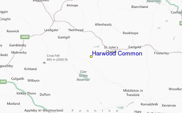 Harwood Common Location Map
