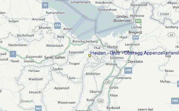 Heiden - Grub - Oberegg Appenzellerland Location Map