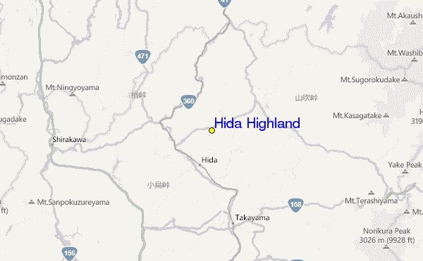 Hida Highland Location Map