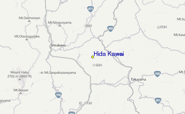 Hida Kawai Location Map