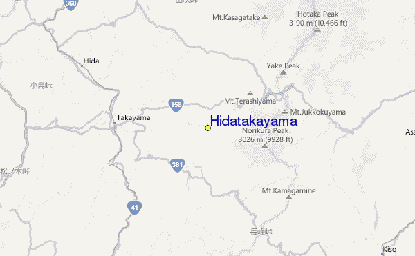 Hidatakayama Location Map