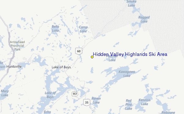 Hidden Valley Highlands Ski Area Location Map