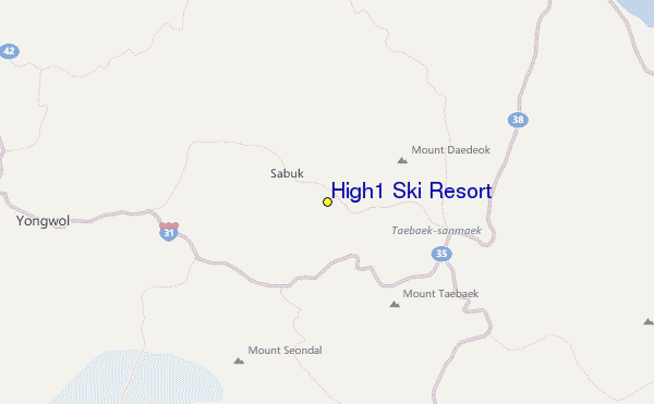 High1 Ski Resort Location Map