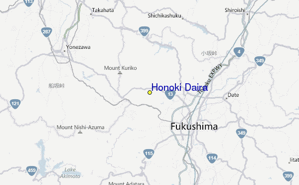 Honoki Daira Location Map