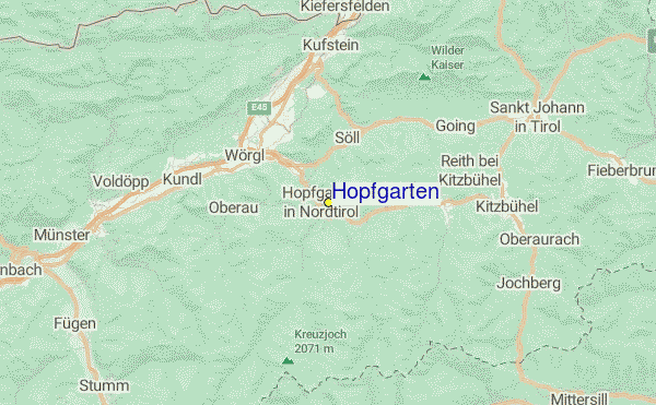 Hopfgarten Location Map