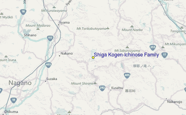 Shiga Kogen-Ichinose Family Location Map