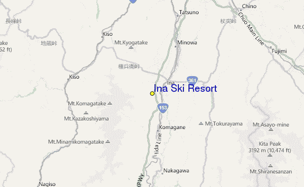 Ina Ski Resort Location Map