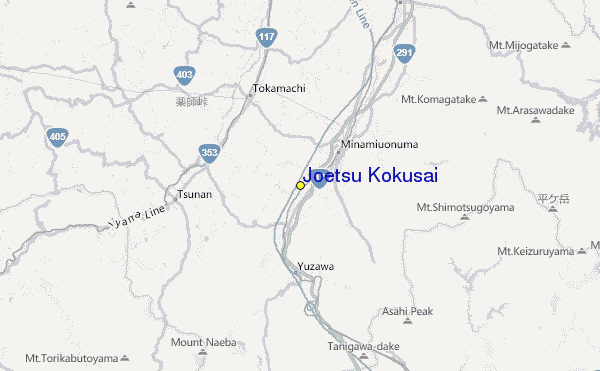 Joetsu Kokusai Location Map