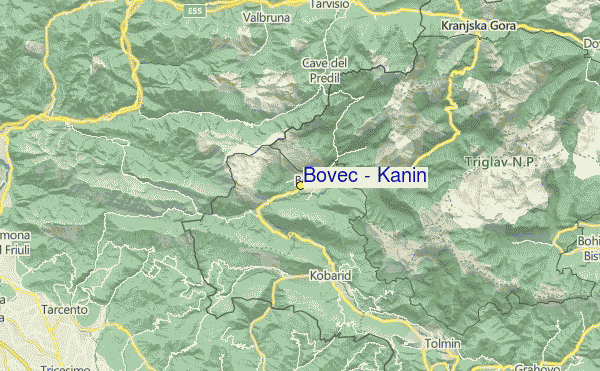 Bovec - Kanin Location Map