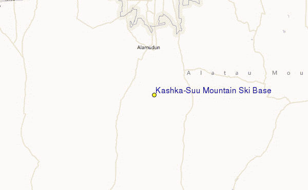 Kashka-Suu Mountain Ski Base Location Map