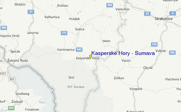 Kašperské Hory - Šumava Location Map