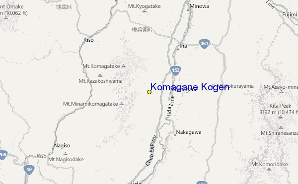Komagane Kogen Location Map