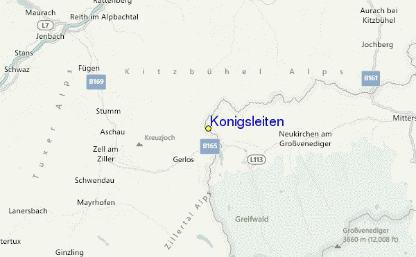 Königsleiten Location Map