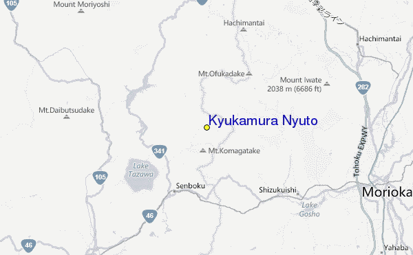Kyukamura Nyuto Location Map