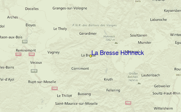 La Bresse Hohneck Location Map