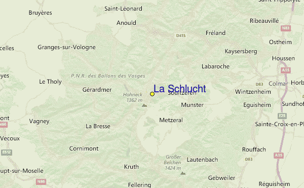 La Schlucht Location Map