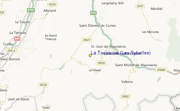 La Toussuire (Les Sybelles) Location Map