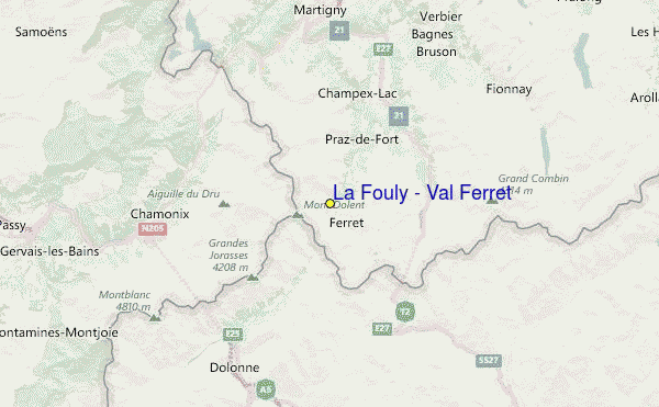 La Fouly - Val Ferret Location Map