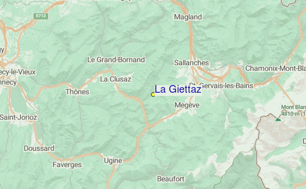 La Giettaz Location Map