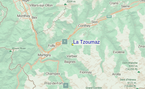 La Tzoumaz Location Map