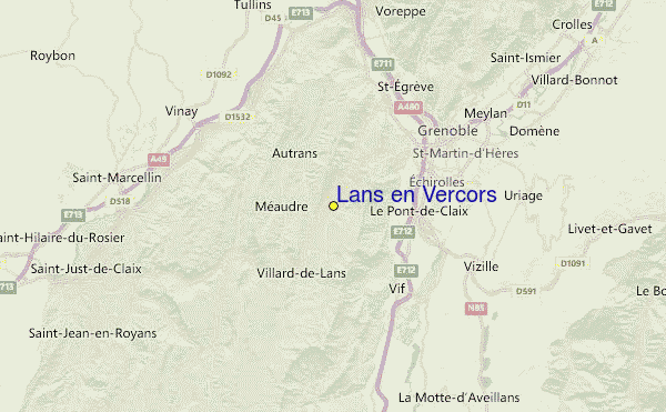 Lans en Vercors Location Map