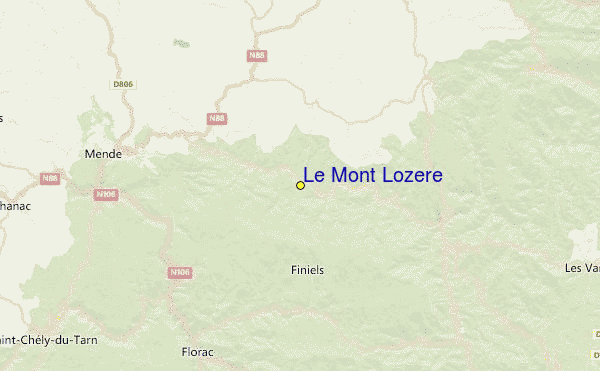 Le Mont Lozère Location Map