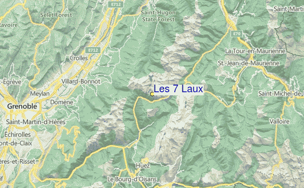 Les 7 Laux Location Map