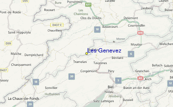 Les Genevez Location Map