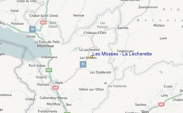 Les Mosses - La Lécherette Location Map