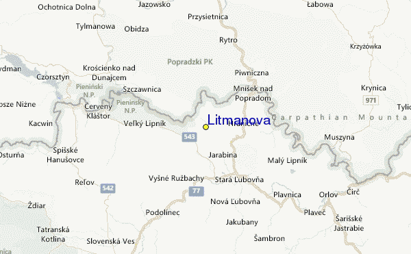 Litmanová Location Map