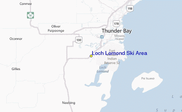 Loch Lomond Ski Area Location Map