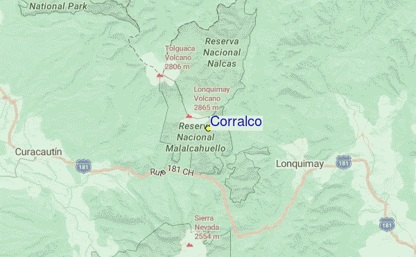 Corralco (Lonquimay) Location Map