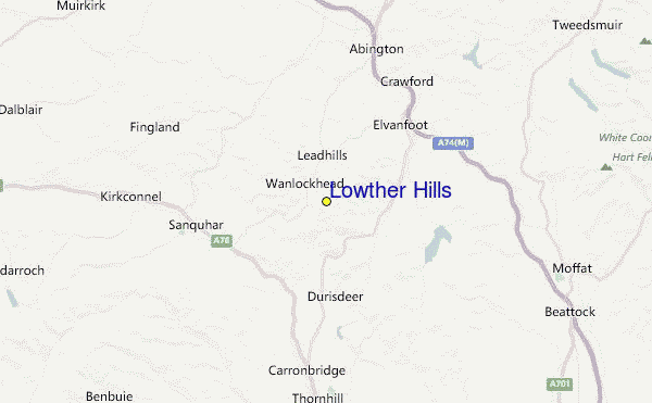 Lowther Hills Location Map